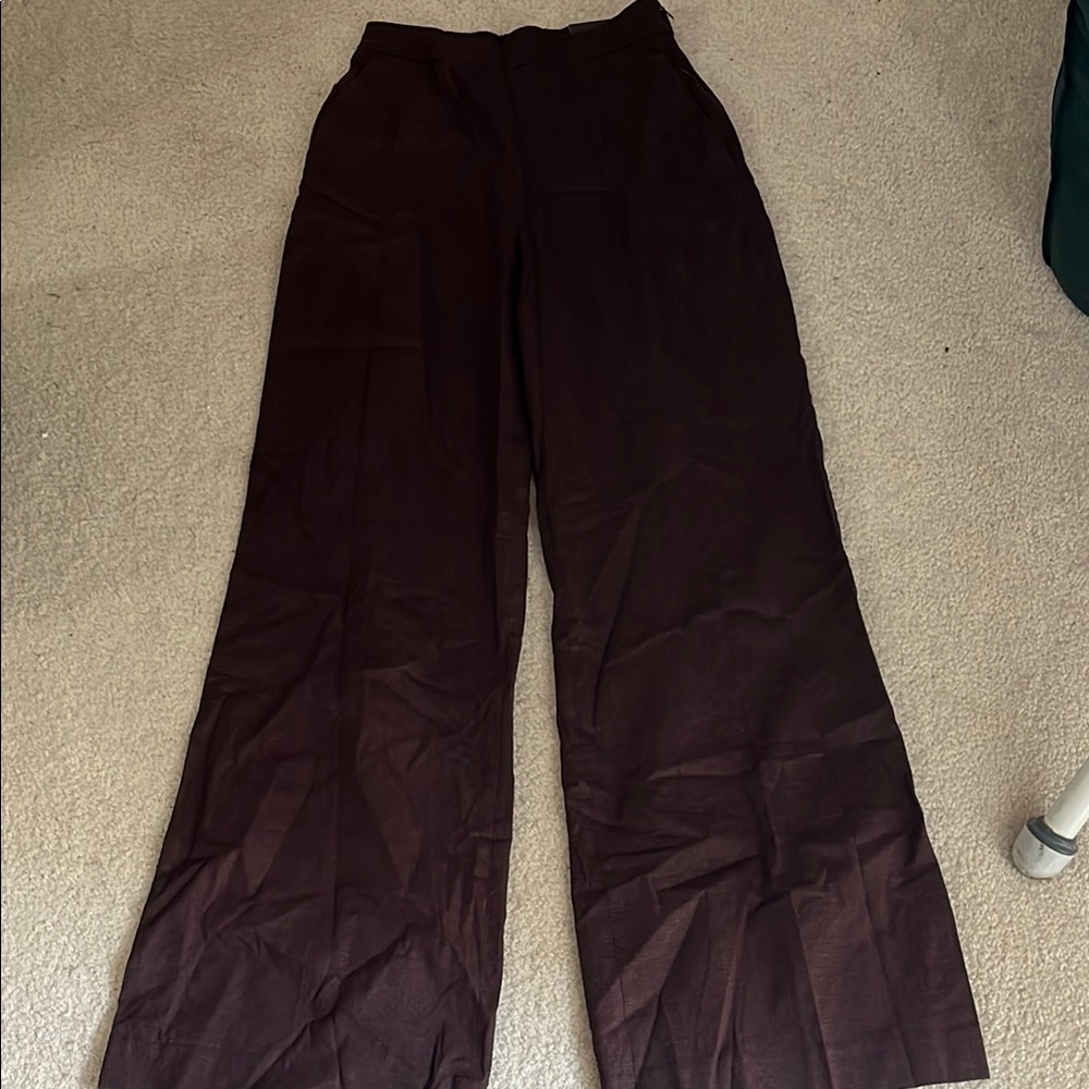 Express Brown Wide-Leg Pants
